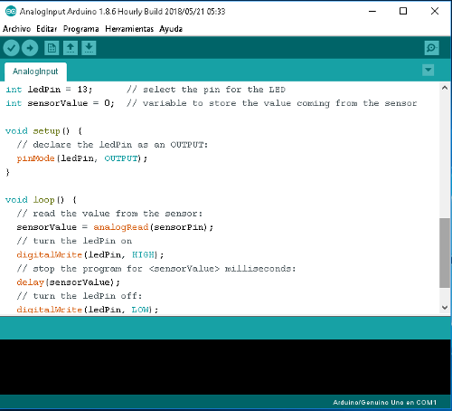  Figura 2. IDE dp Arduino Uno
