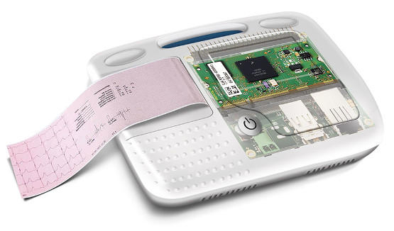 Figura 2 – Um ECG desenvolvido com base num computador em modulo
Figura 2 – Um ECG desenvolvido com base num computador em modulo