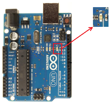 Figura 10 - Circuito eletrônico para testar o código de exemplo PhysicalPixel
