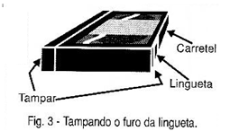 Tampando o furo da lingueta
Tampando o furo da lingueta