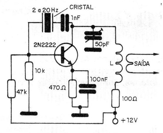Figura 4 – Um oscilador à cristal
