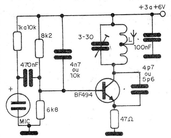 Figura 20 – Pequeno transmissor de FM.
