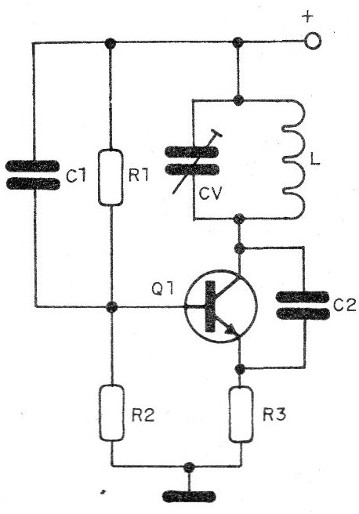 Figura 21 – Oscilador de 10 a 200 Mhz (os componentes dependem da tensão de alimentação e frequência de operação)
