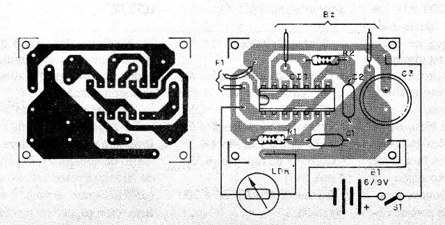 Figura 3 – Placa de circuito impresso para a montagem
Figura 3 – Placa de circuito impresso para a montagem