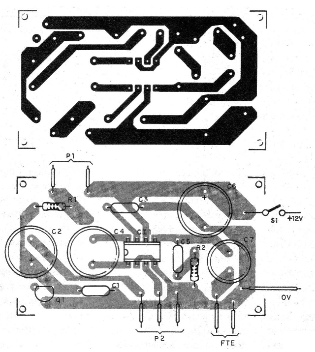 Figura 2 – Placa de circuito impresso para a montagem
Figura 2 – Placa de circuito impresso para a montagem