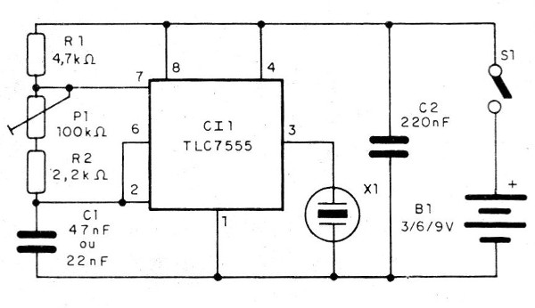 Figura 1 – Diagrama do espanta-mosquitos
Figura 1 – Diagrama do espanta-mosquitos
