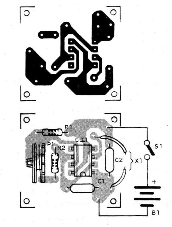    Figura 2 – Placa de circuito impresso para a montagem
