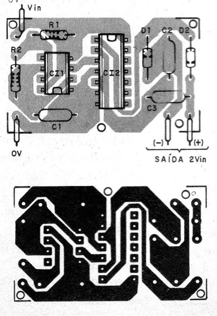 Figura 2 – Placa de circuito impresso para a montagem
Figura 2 – Placa de circuito impresso para a montagem
