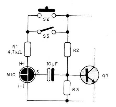 Figura 3 – Usando microfone de 3 terminais
Figura 3 – Usando microfone de 3 terminais