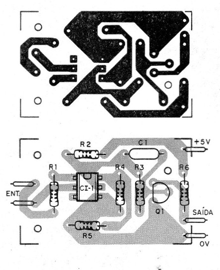 Figura 3 – Disposição dos componentes numa placa de circuito impresso
Figura 3 – Disposição dos componentes numa placa de circuito impresso