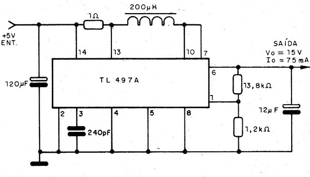 Figura 4 – Conversor de 6 para 15 V
Figura 4 – Conversor de 6 para 15 V