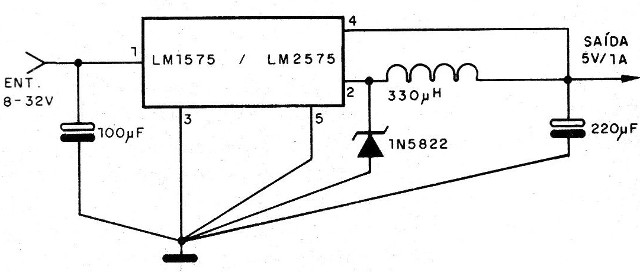 Figura 7 – Regulador para 5 V
Figura 7 – Regulador para 5 V