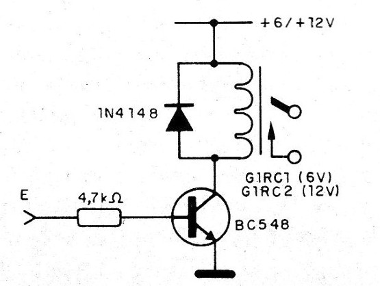 Figura 5 – Circuito de acionamento de relé
Figura 5 – Circuito de acionamento de relé