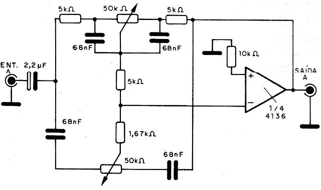 Controle de tom estéreo
