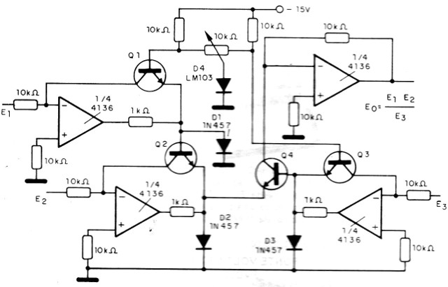 Figura 10 – Divisor, multiplicador analógico
Figura 10 – Divisor, multiplicador analógico