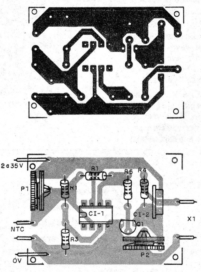 Figura 3 – Placa de circuito impresso para a montagem
Figura 3 – Placa de circuito impresso para a montagem