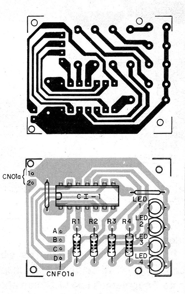 Figura 9 – Placa para o circuito da figura 8
Figura 9 – Placa para o circuito da figura 8