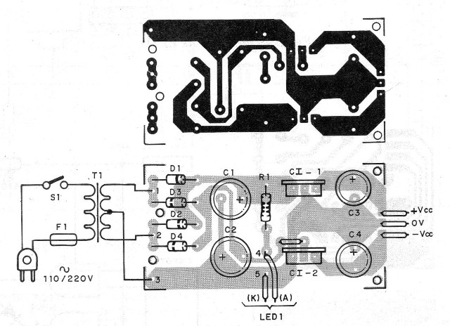 Figura 13- Placa para a fonte de alimentação
Figura 13- Placa para a fonte de alimentação