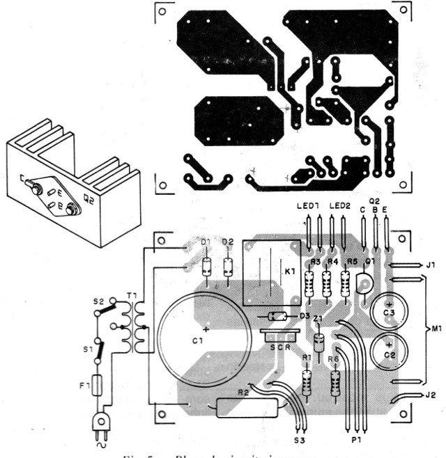 Figura 5 – Sugestão de placa de circuito impresso
Figura 5 – Sugestão de placa de circuito impresso