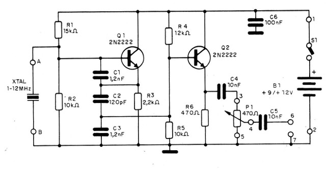    Figura 1 – Diagrama completo do oscilador
