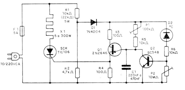 Figura 1 – Diagrama do termostato
Figura 1 – Diagrama do termostato