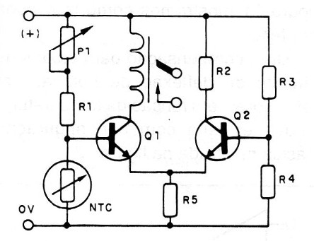 Figura 12 – Termostato transistorizado simples
Figura 12 – Termostato transistorizado simples