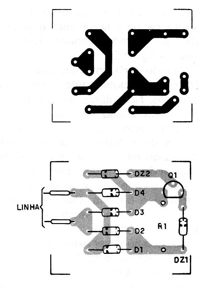 Figura 4 – Placa de circuito impresso para a montagem
Figura 4 – Placa de circuito impresso para a montagem