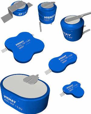 Figura 1 – Capacitores da série 196 HVC ENYCAP da Vishay
Figura 1 – Capacitores da série 196 HVC ENYCAP da Vishay