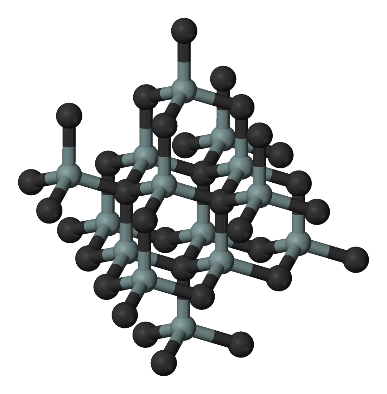 Figura 1 – Estrutura química do carboneto de silício
Figura 1 – Estrutura química do carboneto de silício