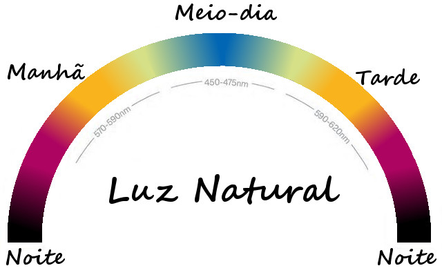 Figura 2 – Espectro de luz natural
Figura 2 – Espectro de luz natural