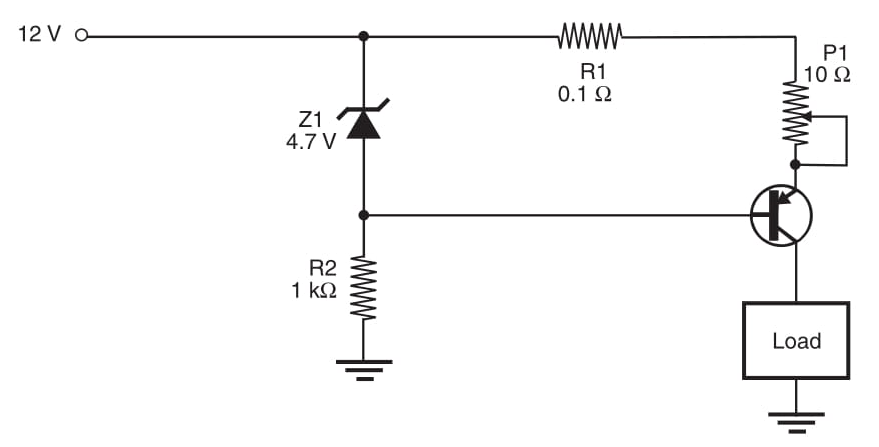 Figura 1 Fonte de corrente constante usando transistor.
