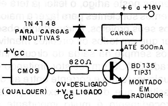 Figura 5 =- Driver NPN de potência
Figura 5 =- Driver NPN de potência