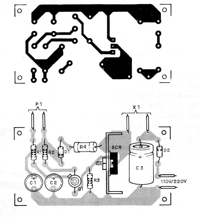 Figura 3 – Placa de circuito impresso para a montagem
Figura 3 – Placa de circuito impresso para a montagem