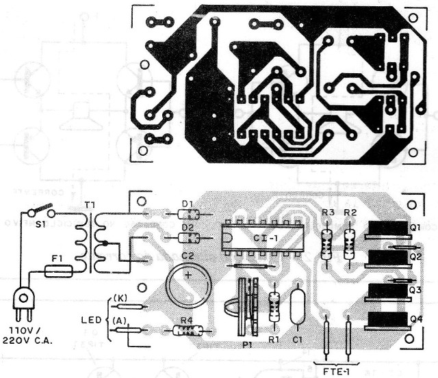 Figura 4 – Placa para a montagem
Figura 4 – Placa para a montagem