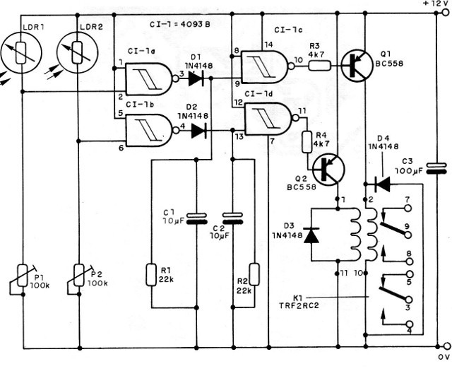 Figura 6 – Circuito usando LDRs
Figura 6 – Circuito usando LDRs
