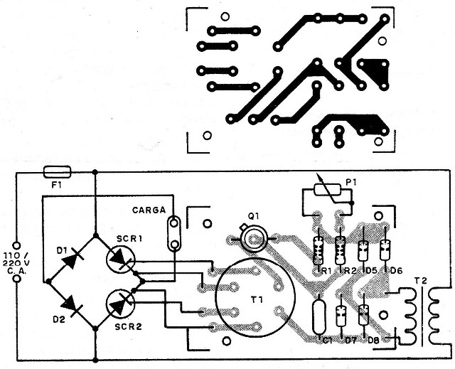 Figura 6 – Placa de circuito impresso para a montagem
Figura 6 – Placa de circuito impresso para a montagem