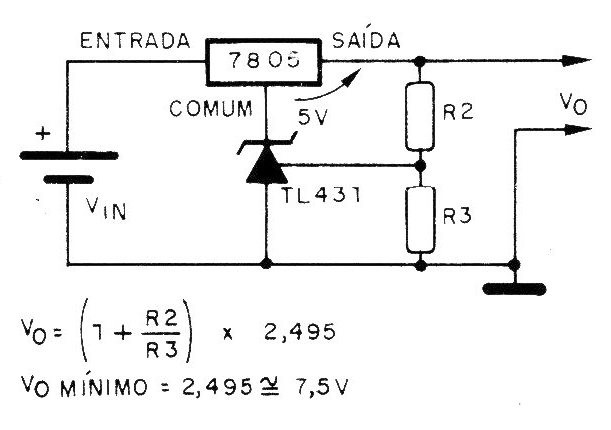 Figura 12 – Controlando um regulador fixo
