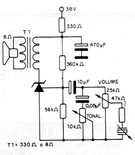 Figura 20 – Amplificador de áudio simples
