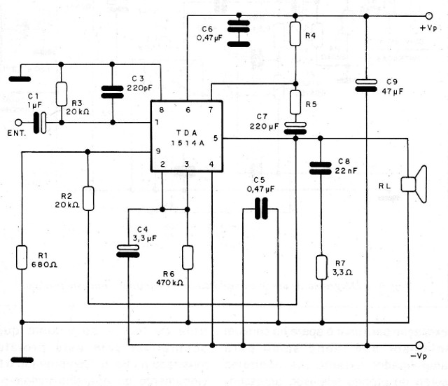 Figura 4 – Diagrama do amplificador
Figura 4 – Diagrama do amplificador