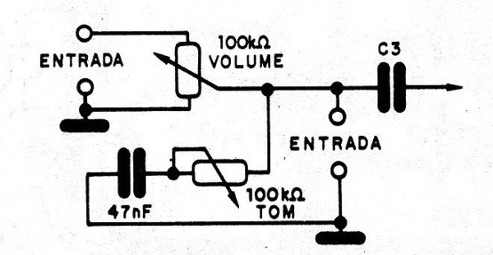    Figura 2 – Controle de volume e tom
