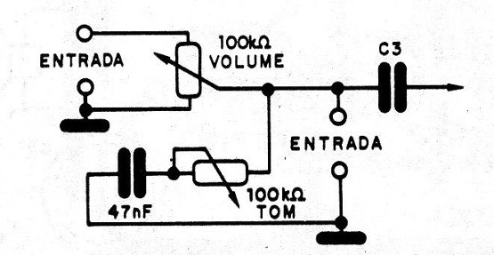Figura 2 – Controle de volume e tom
Figura 2 – Controle de volume e tom