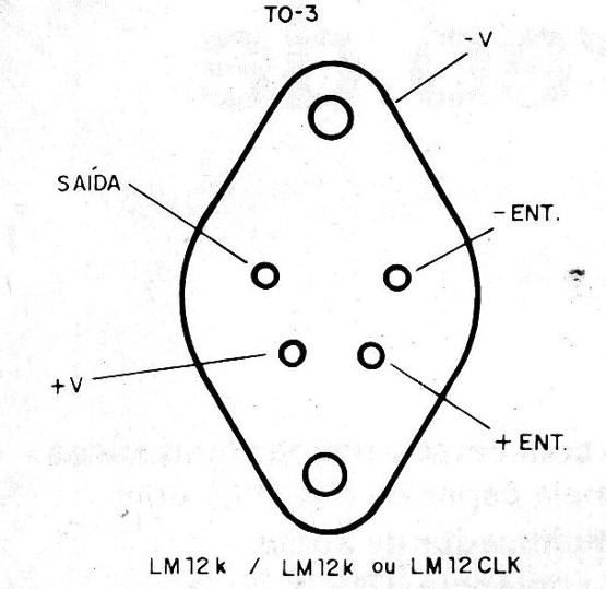 Figura 1 – Pinagem do LM12
Figura 1 – Pinagem do LM12