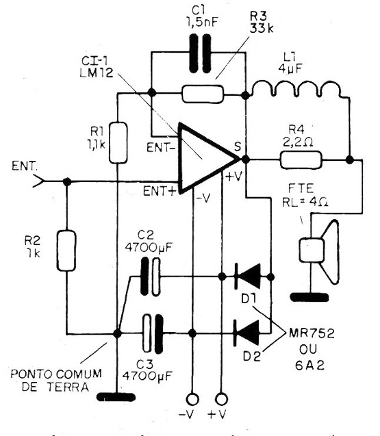 Figura 4 – Diagrama do amplificador
