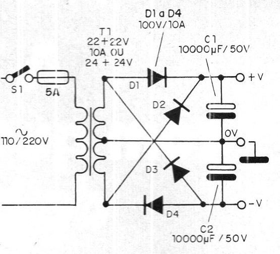   Figura 6 – Fonte de alimentação para o circuito
