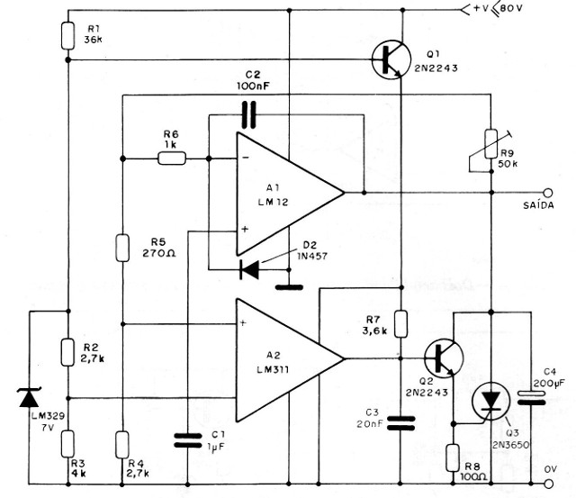 Figura 21 – Regulador de 4 a 70 V
Figura 21 – Regulador de 4 a 70 V