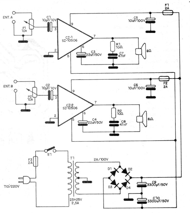    Figura 2 – Diagrama do amplificador
