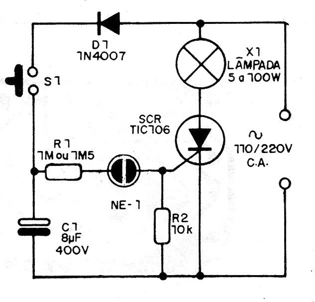 Figura 5 – Timer para lâmpadas incandescentes
Figura 5 – Timer para lâmpadas incandescentes