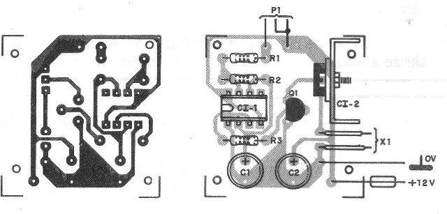 Figura 3 – Disposição numa placa de circuito impresso
Figura 3 – Disposição numa placa de circuito impresso