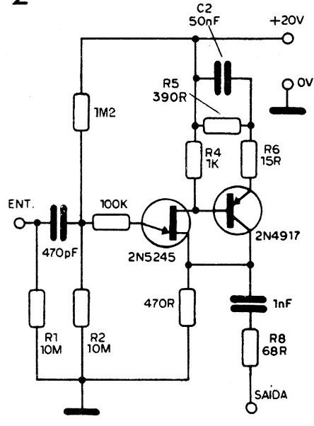 Figura 2 – Pré-amplificador de antena
