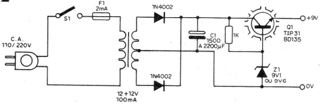 Figura 2 – Fonte para o circuito
Figura 2 – Fonte para o circuito